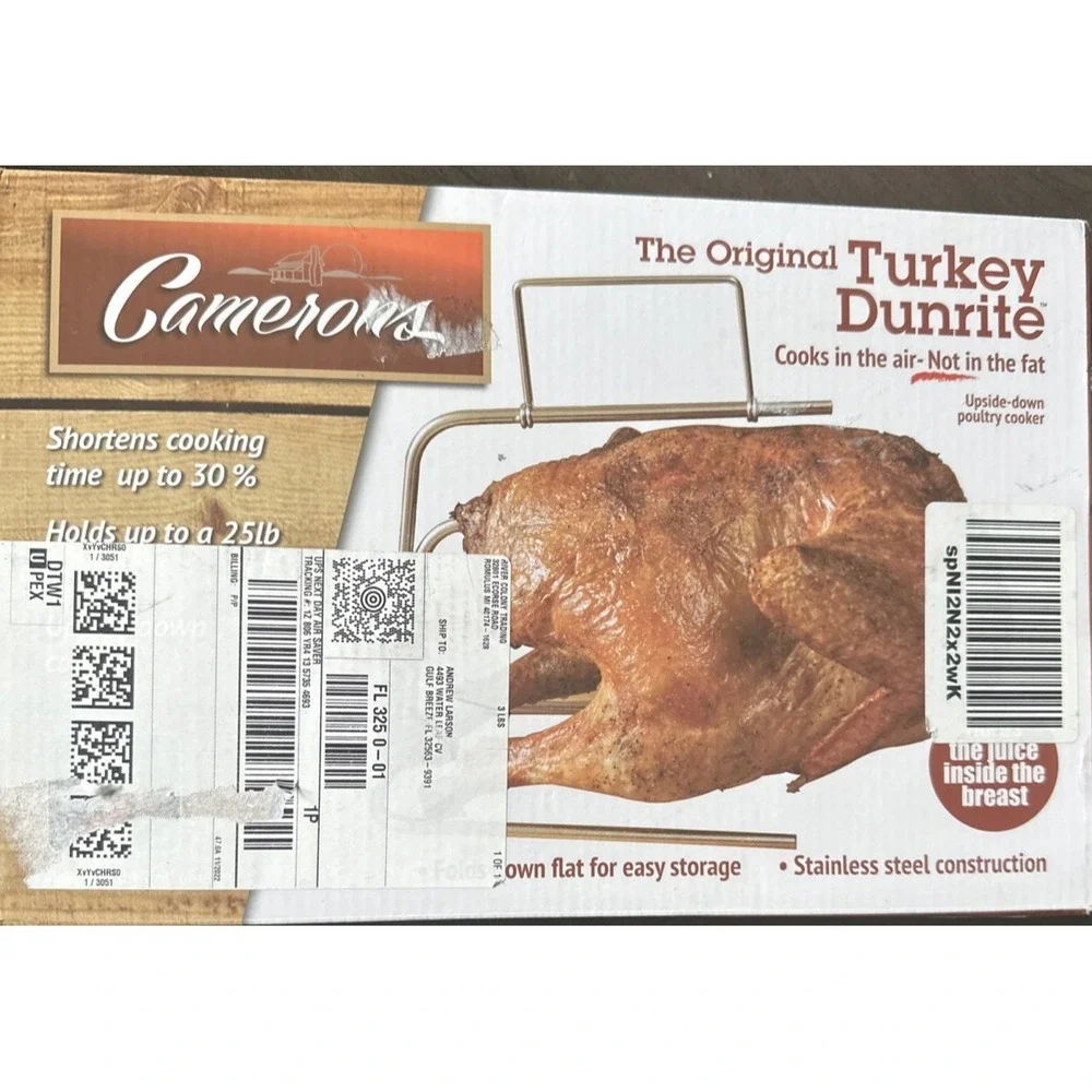 Camerons The Original Turkey DunRite Cooks in The Air-Not in The Fat Food